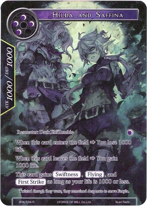 Image for Hilda and Saffina (Full Art) (Advent of the Demon King) (ADK-134) - Force of Will