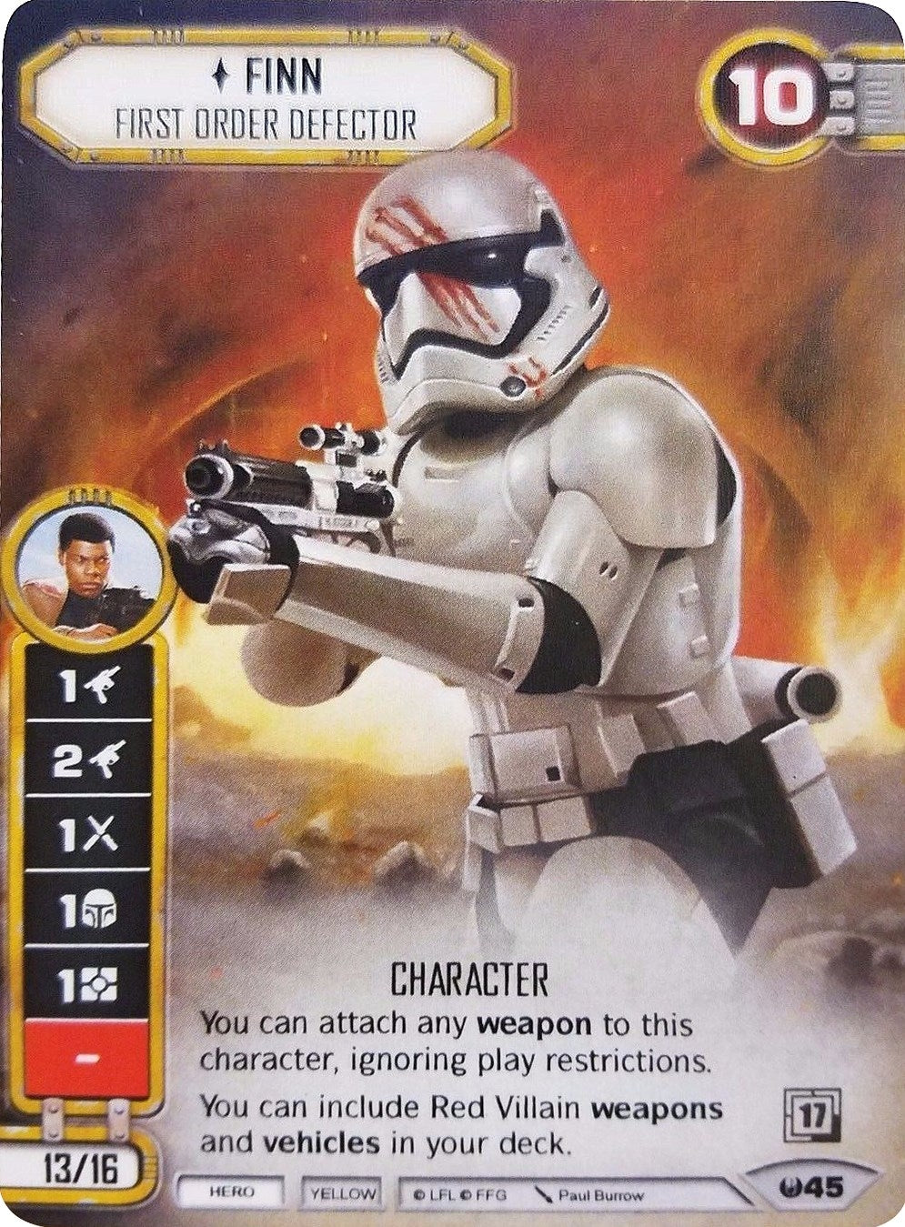 Image for Finn - First Order Defector (Alternate Full Art) (SWD: Promo Cards) (45) - Star Wars: Destiny
