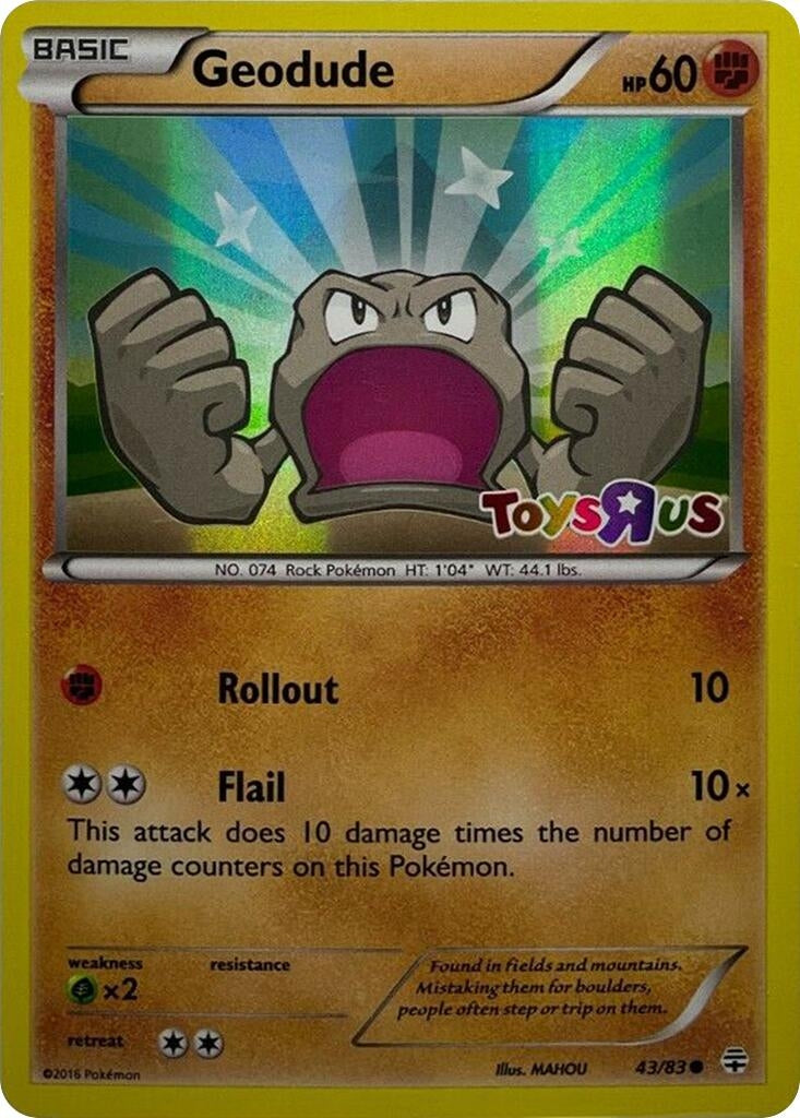 Image for Geodude - 43/83 (Toys R Us Promo) (Miscellaneous Cards & Products) (043/083) - Pokemon
