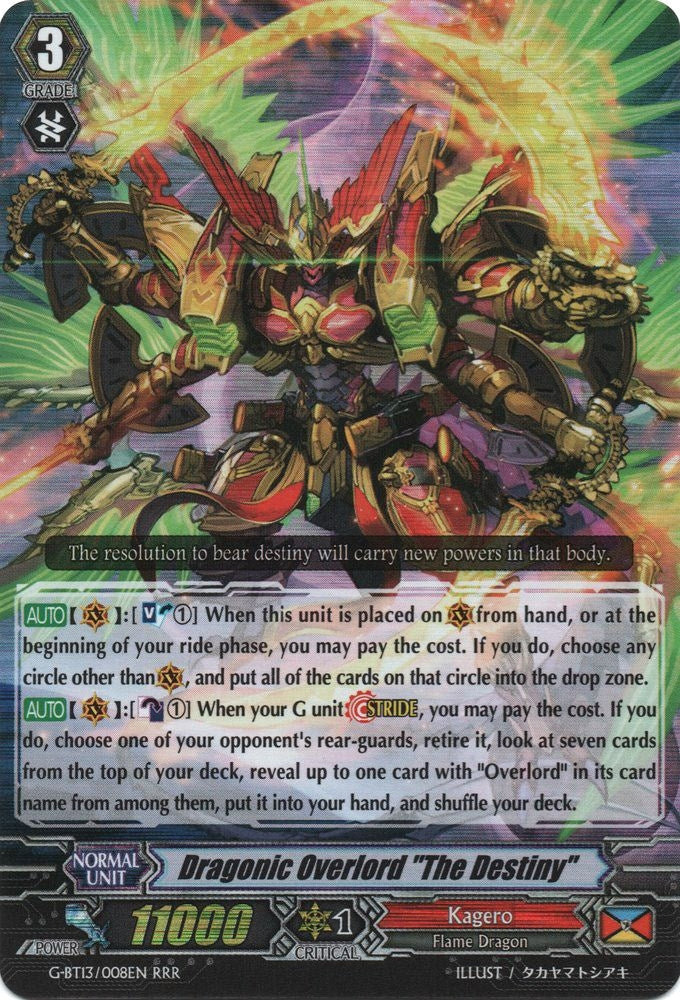 Image for Dragonic Overlord "The Destiny" (G-BT13: Ultimate Stride) (G-BT13/008EN) - Cardfight Vanguard