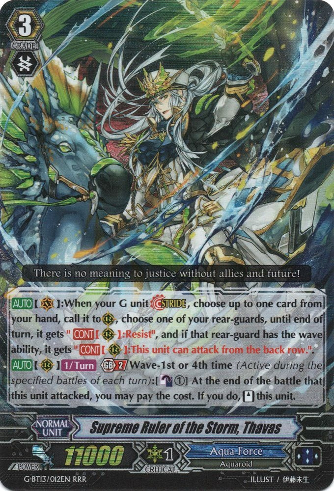 Image for Supreme Ruler of the Storm, Thavas (G-BT13: Ultimate Stride) (G-BT13/012EN) - Cardfight Vanguard