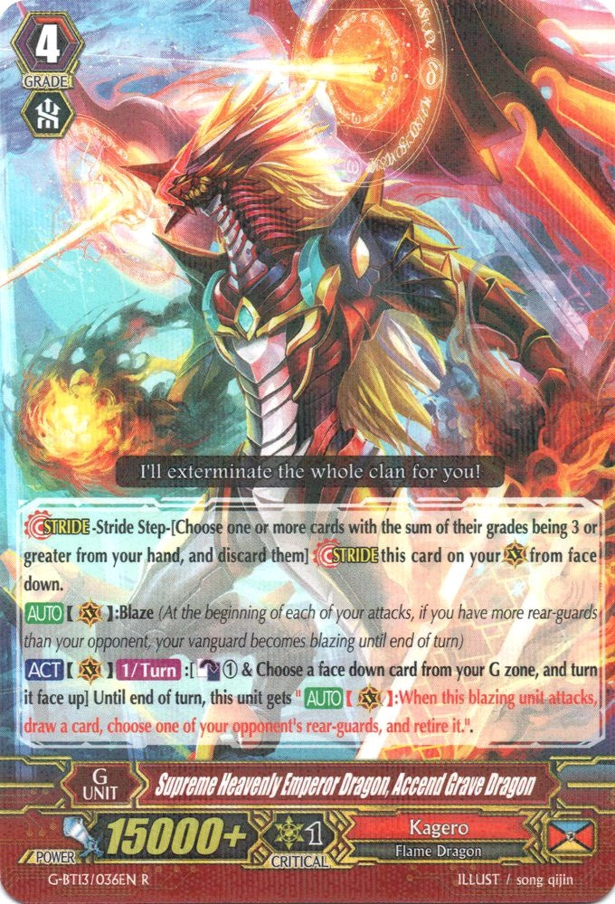 Image for Supreme Heavenly Emperor Dragon, Accend Grave Dragon (G-BT13: Ultimate Stride) (G-BT13/036EN) - Cardfight Vanguard