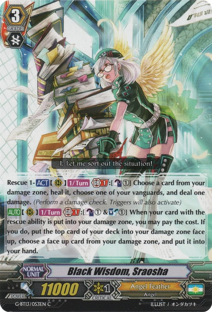 Image for Black Wisdom, Sraosha (G-BT13: Ultimate Stride) (G-BT13/053EN) - Cardfight Vanguard