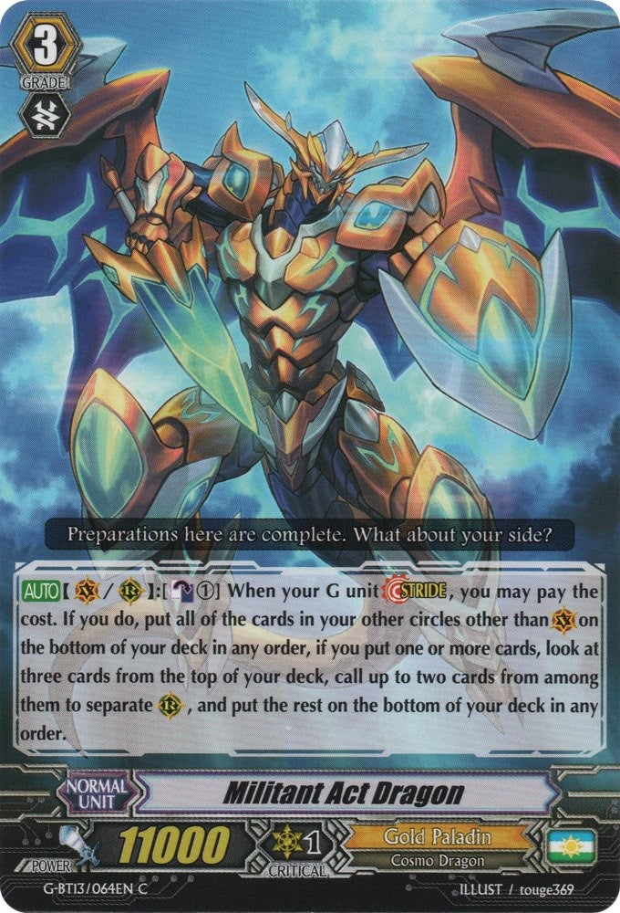 Image for Militant Act Dragon (G-BT13: Ultimate Stride) (G-BT13/064EN) - Cardfight Vanguard