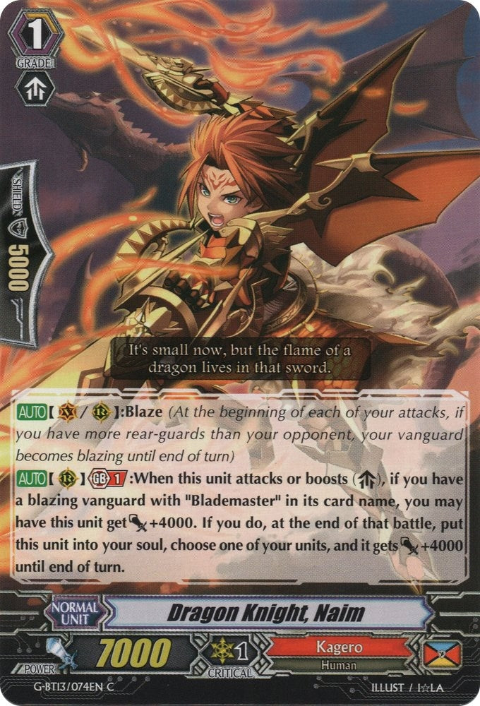 Image for Dragon Knight, Naim (G-BT13: Ultimate Stride) (G-BT13/074EN) - Cardfight Vanguard