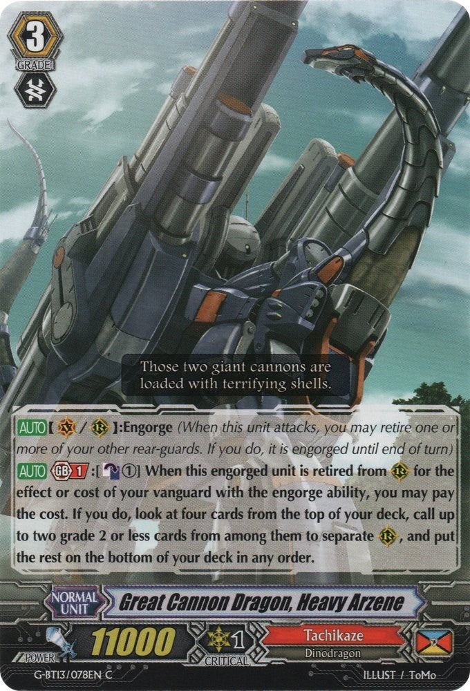 Image for Great Cannon Dragon, Heavy Arzene (G-BT13: Ultimate Stride) (G-BT13/078EN) - Cardfight Vanguard