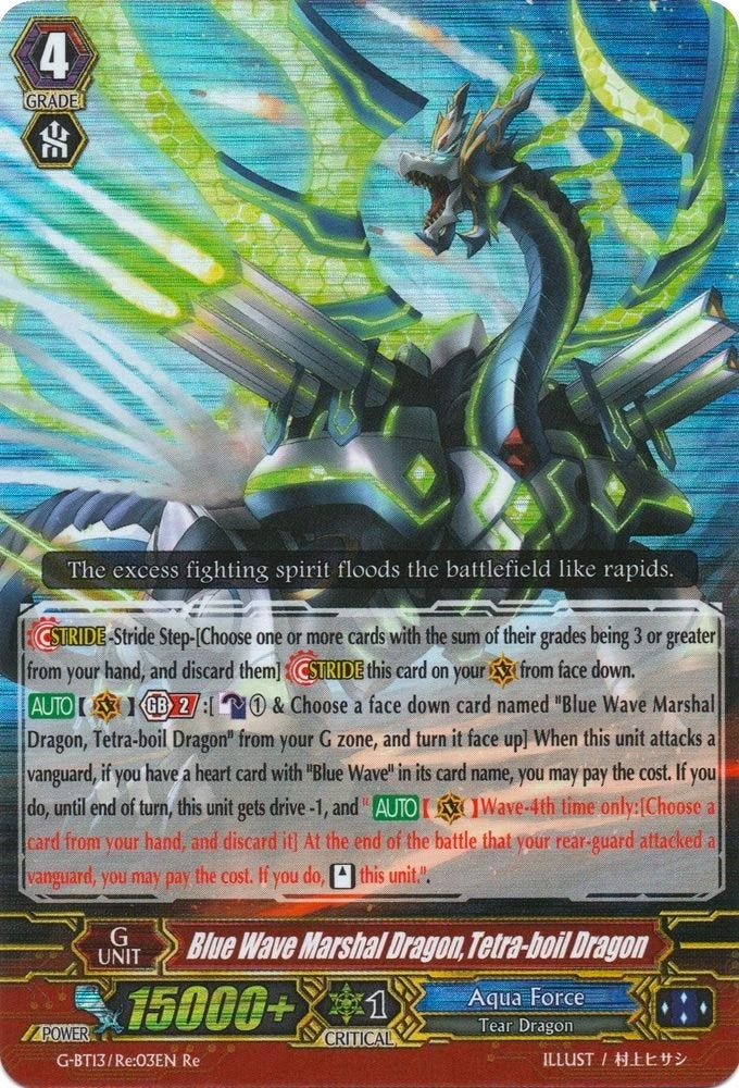 Image for Blue Wave Marshal Dragon, Tetra-boil Dragon (G-BT13: Ultimate Stride) (G-BT13/Re:03EN) - Cardfight Vanguard