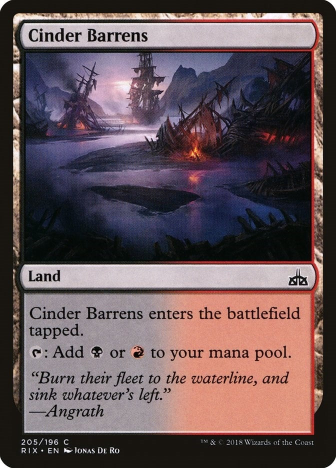 Image for Cinder Barrens (Rivals of Ixalan) (205) - Magic: The Gathering