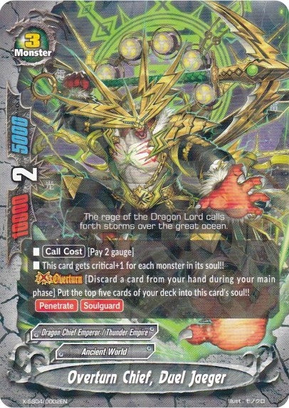 Image for Overturn Chief, Duel Jaeger (R Foil) (X Duel Chest) (X-SS04/0002EN) - Future Card BuddyFight