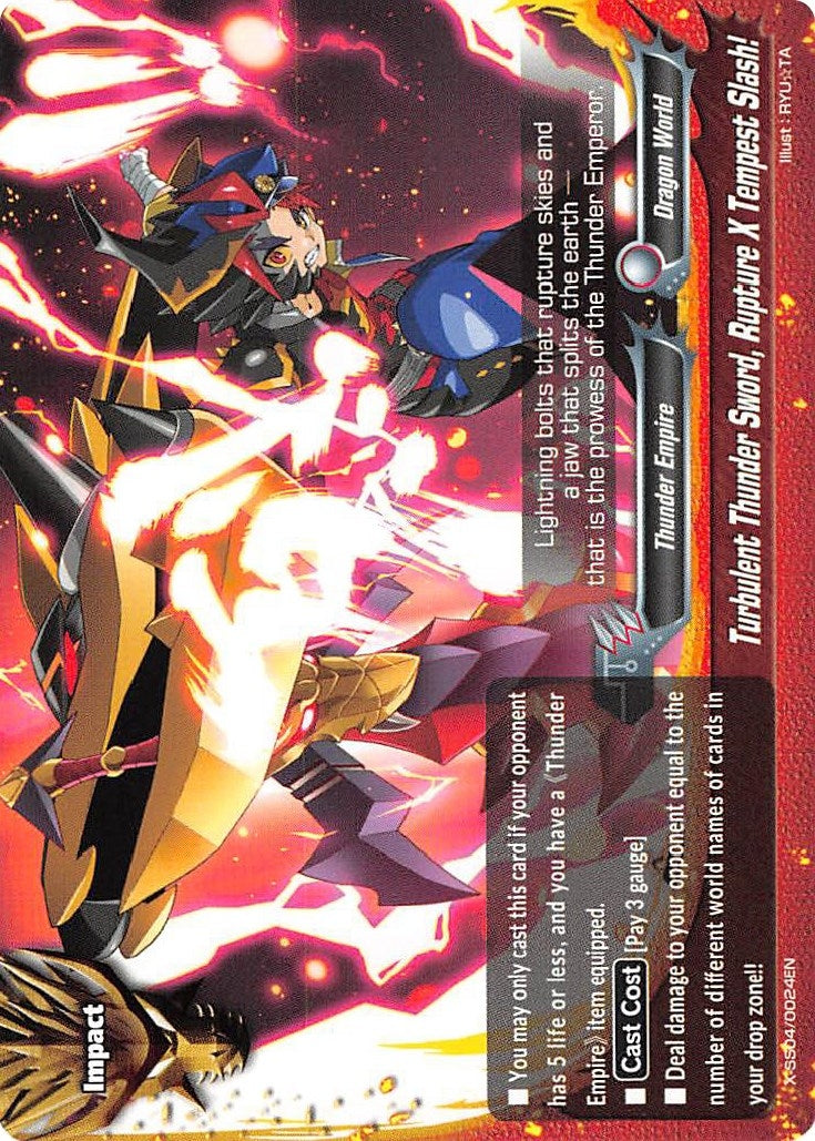 Image for Turbulent Thunder Sword, Rupture X Tempest Slash! (X Duel Chest) (X-SS04/0024EN) - Future Card BuddyFight