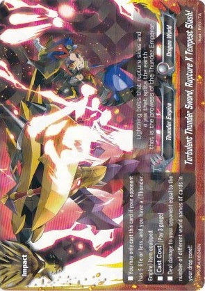 Image for Turbulent Thunder Sword, Rupture X Tempest Slash! (R Foil) (X Duel Chest) (X-SS04/0024EN) - Future Card BuddyFight