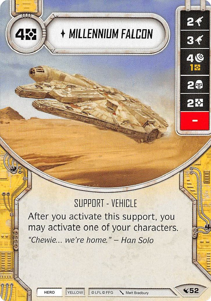 Image for Millennium Falcon (Card Only) (Legacies) (52) - Star Wars: Destiny
