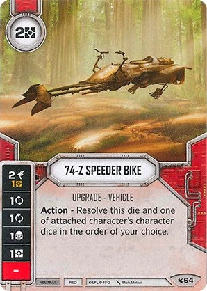 Image for 74-Z Speeder Bike (Card Only) (Legacies) (64) - Star Wars: Destiny