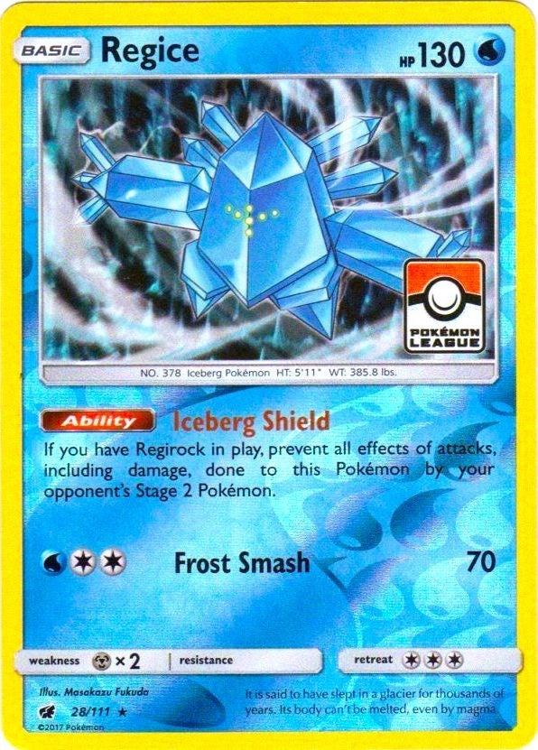 Image for Regice - 28/111 (Pokemon League) (League & Championship Cards) (028/111) - Pokemon
