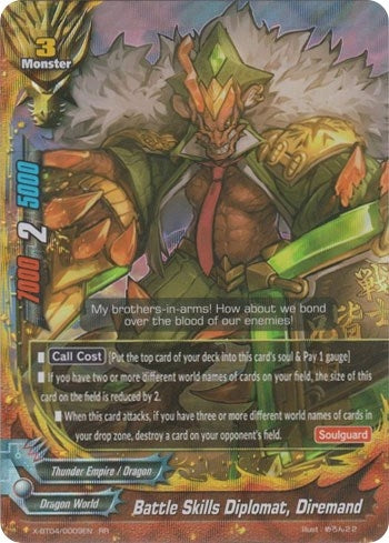 Image for Battle Skills Diplomat, Diremand (Rainbow Striker) (X-BT04/0009EN) - Future Card BuddyFight