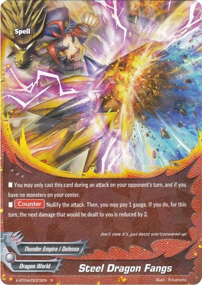 Image for Steel Dragon Fangs (Rainbow Striker) (X-BT04/0023EN) - Future Card BuddyFight