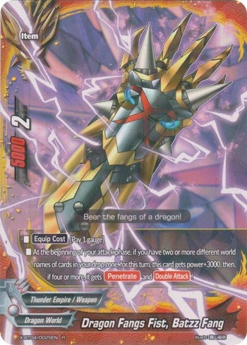 Image for Dragon Fangs Fist, Batzz Fang (Rainbow Striker) (X-BT04/0025EN) - Future Card BuddyFight