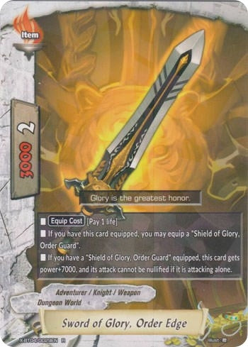 Image for Sword of Glory, Order Edge (Rainbow Striker) (X-BT04/0029EN) - Future Card BuddyFight