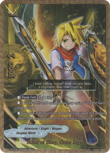 Image for Sword of Glory, Order Edge (SP) (Rainbow Striker) (X-BT04/S003EN) - Future Card BuddyFight