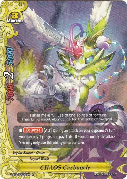 Image for CHAOS Carbuncle (Rainbow Striker) (X-BT04/0033EN) - Future Card BuddyFight