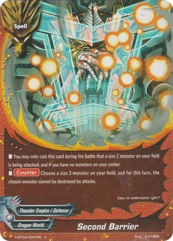 Image for Second Barrier (Rainbow Striker) (X-BT04/0047EN) - Future Card BuddyFight