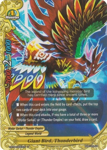 Image for Giant Bird, Thunderbird (Rainbow Striker) (X-BT04/0057EN) - Future Card BuddyFight