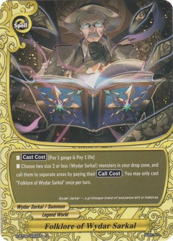 Image for Folklore of Wydar Sarkal (Rainbow Striker) (X-BT04/0062EN) - Future Card BuddyFight