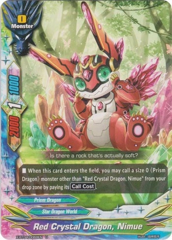 Image for Red Crystal Dragon, Nimue (Rainbow Striker) (X-BT04/0068EN) - Future Card BuddyFight