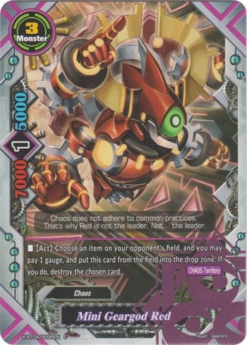 Image for Mini Geargod Red (Rainbow Striker) (X-BT04/0095EN) - Future Card BuddyFight