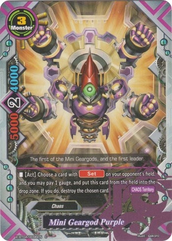 Image for Mini Geargod Purple (Rainbow Striker) (X-BT04/0096EN) - Future Card BuddyFight