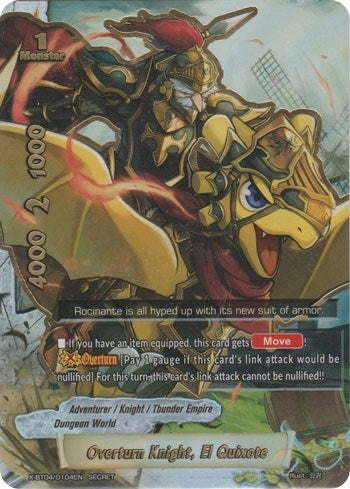 Image for Overturn Knight, El Quixote (Secret) (Rainbow Striker) (X-BT04/0104EN) - Future Card BuddyFight