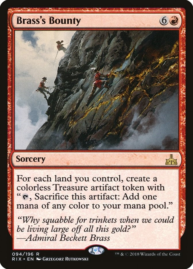 Image for Brass's Bounty (Rivals of Ixalan) (94) - Magic: The Gathering