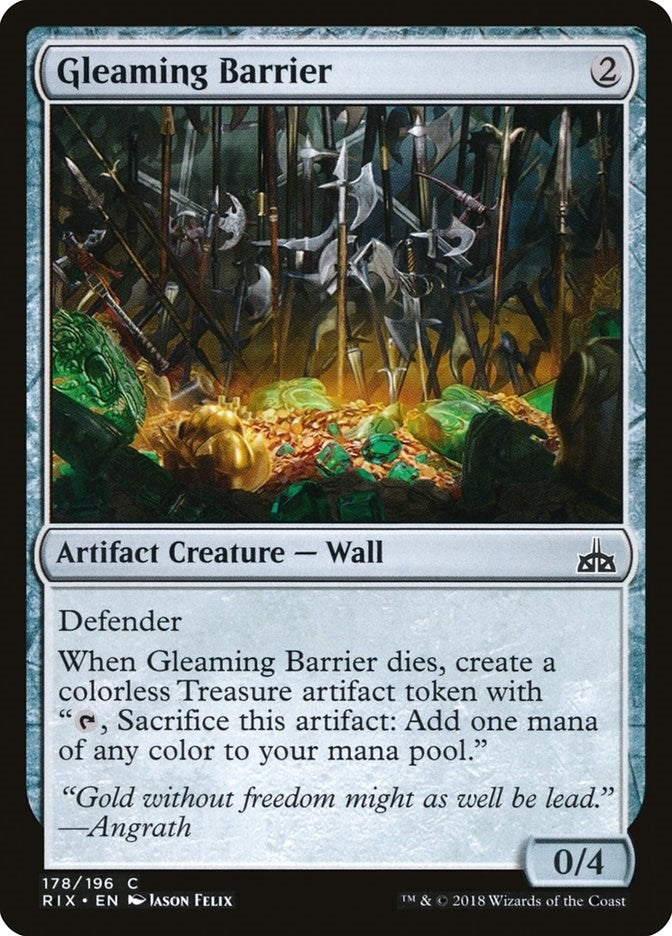 Image for Gleaming Barrier (Rivals of Ixalan) (178) - Magic: The Gathering