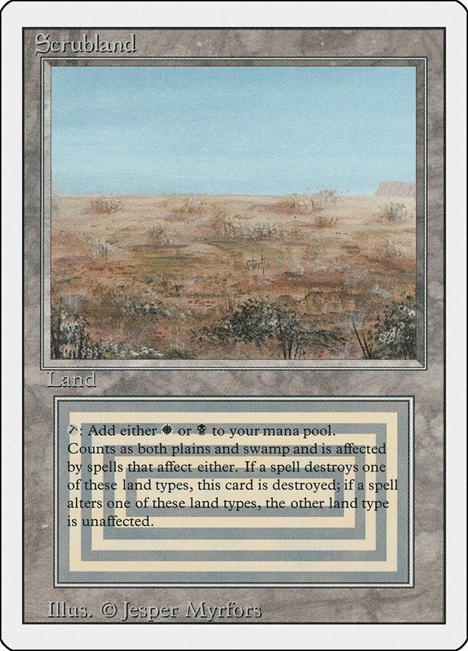 Image for Scrubland (Revised Edition) - Magic: The Gathering