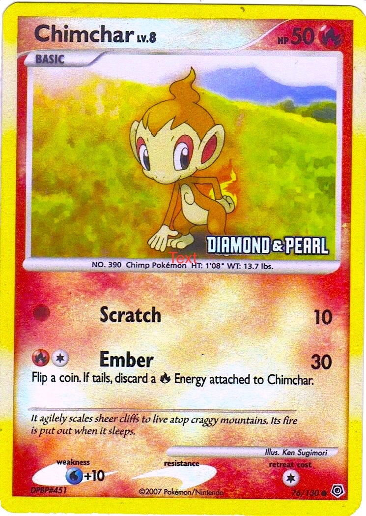 Image for Chimchar - 76/130 [Diamond & Pearl] (Burger King Promos) (076/130) - Pokemon