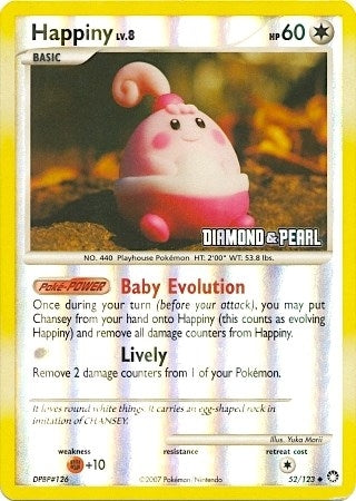 Image for Happiny - 52/123 [Diamond & Pearl] (Burger King Promos) (052/123) - Pokemon