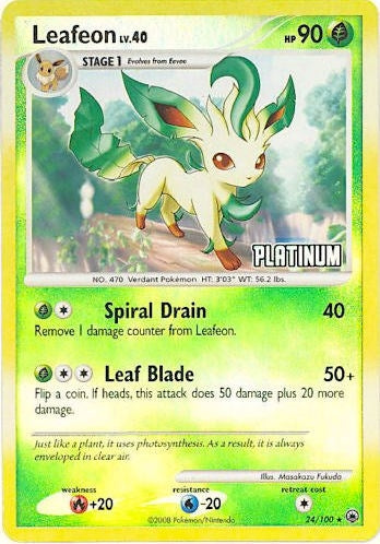 Image for Leafeon - 24/100 [Platinum] (Burger King Promos) (024/100) - Pokemon