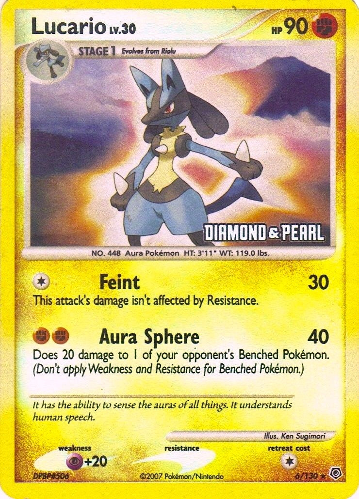 Image for Lucario - 6/130 [Diamond & Pearl] (Burger King Promos) (006/130) - Pokemon