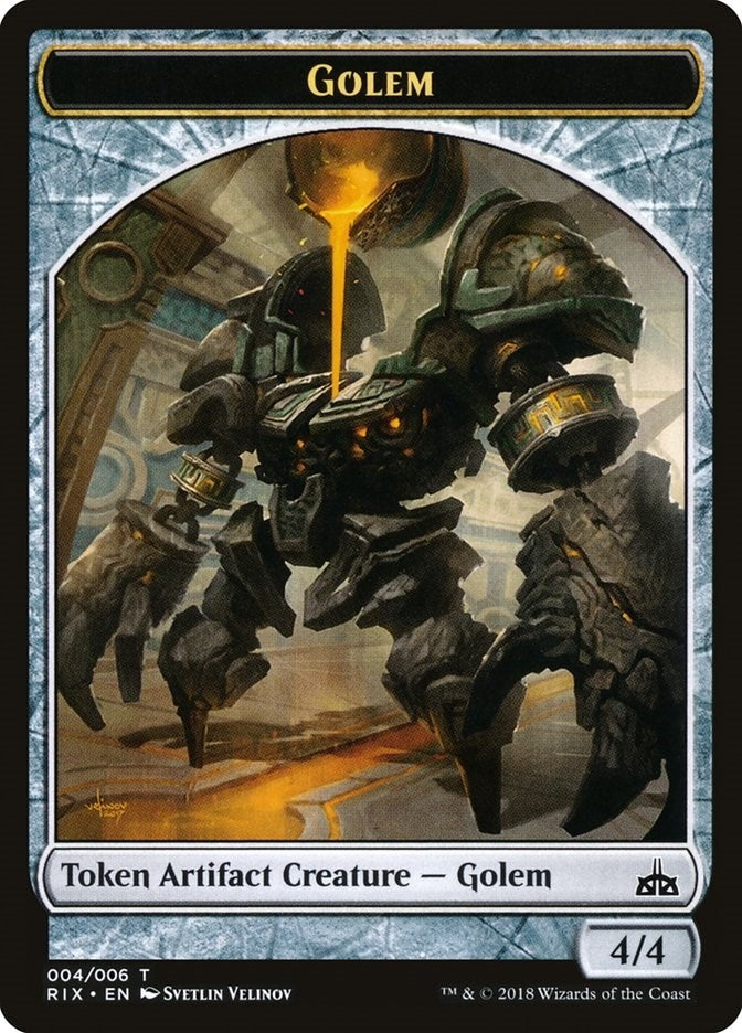Image for Golem Token (004) (Rivals of Ixalan) (4) - Magic: The Gathering