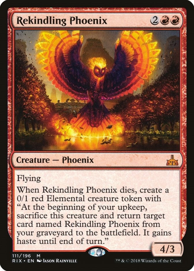 Image for Rekindling Phoenix (Rivals of Ixalan) (111) - Magic: The Gathering