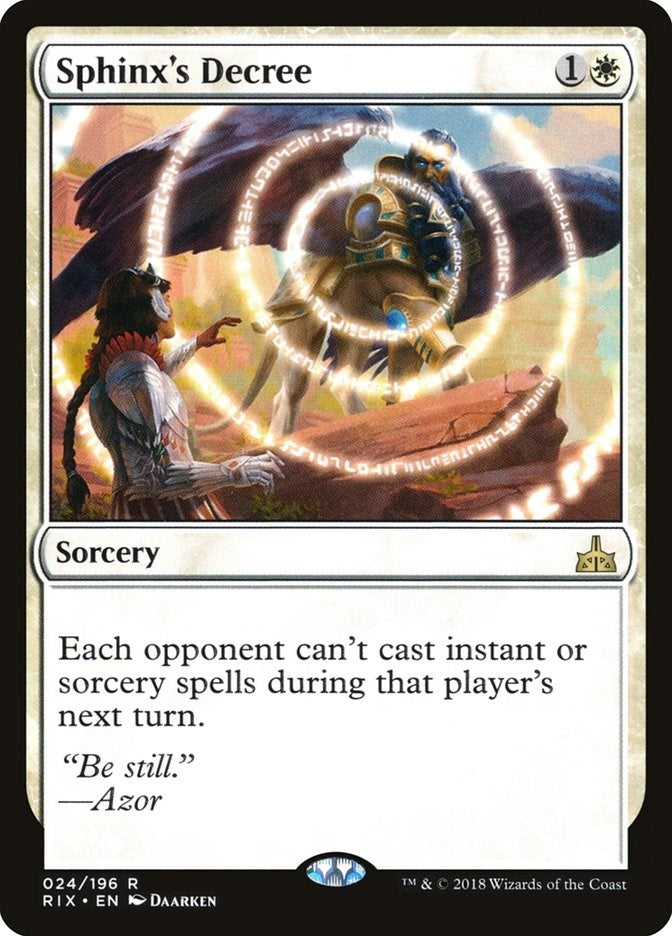 Image for Sphinx's Decree (Rivals of Ixalan) (24) - Magic: The Gathering