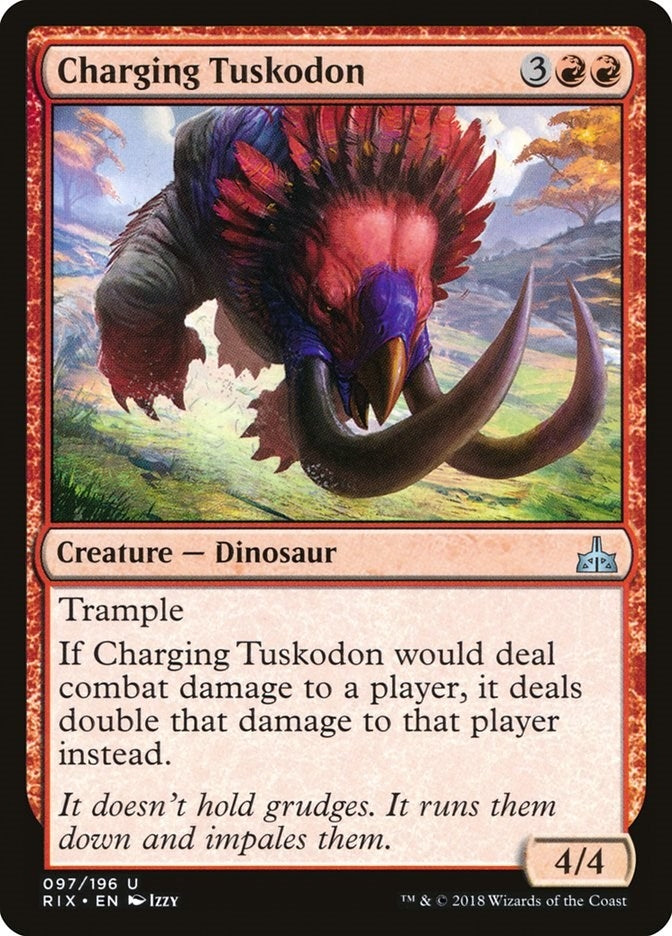 Image for Charging Tuskodon (Rivals of Ixalan) (97) - Magic: The Gathering