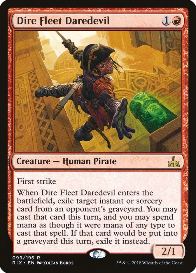 Image for Dire Fleet Daredevil (Rivals of Ixalan) (99) - Magic: The Gathering
