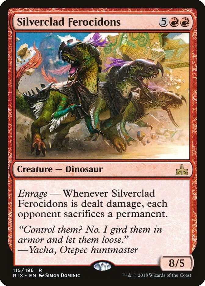 Image for Silverclad Ferocidons (Rivals of Ixalan) (115) - Magic: The Gathering
