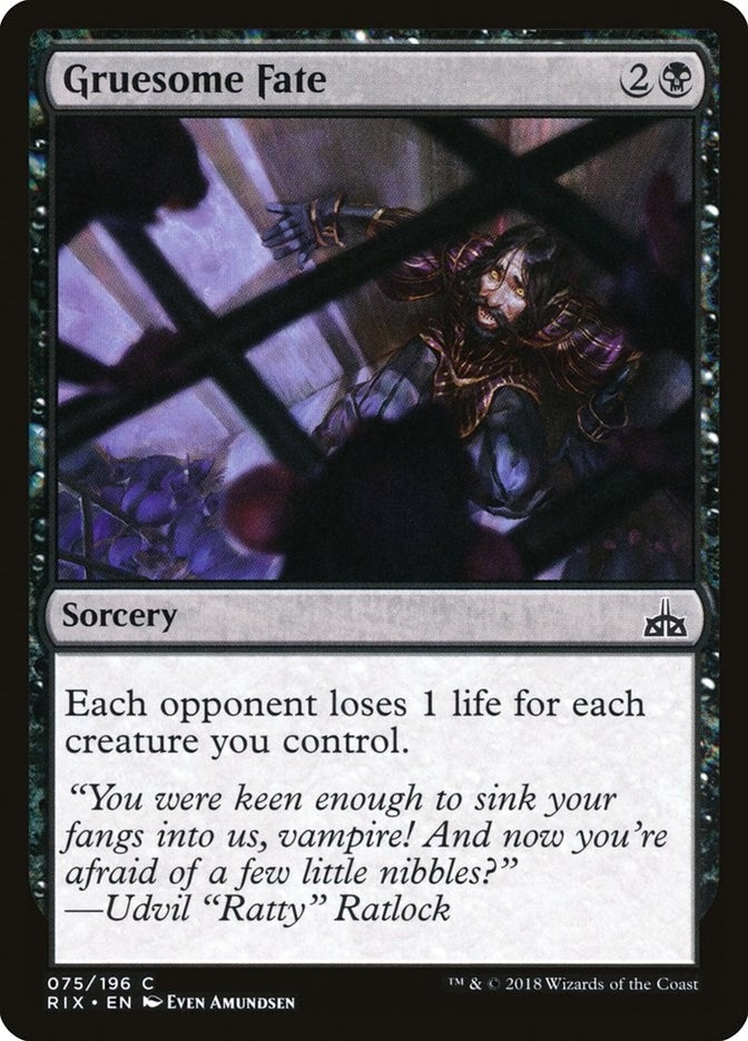 Image for Gruesome Fate (Rivals of Ixalan) (75) - Magic: The Gathering
