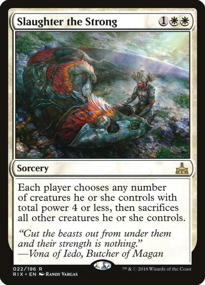 Image for Slaughter the Strong (Rivals of Ixalan) (22) - Magic: The Gathering