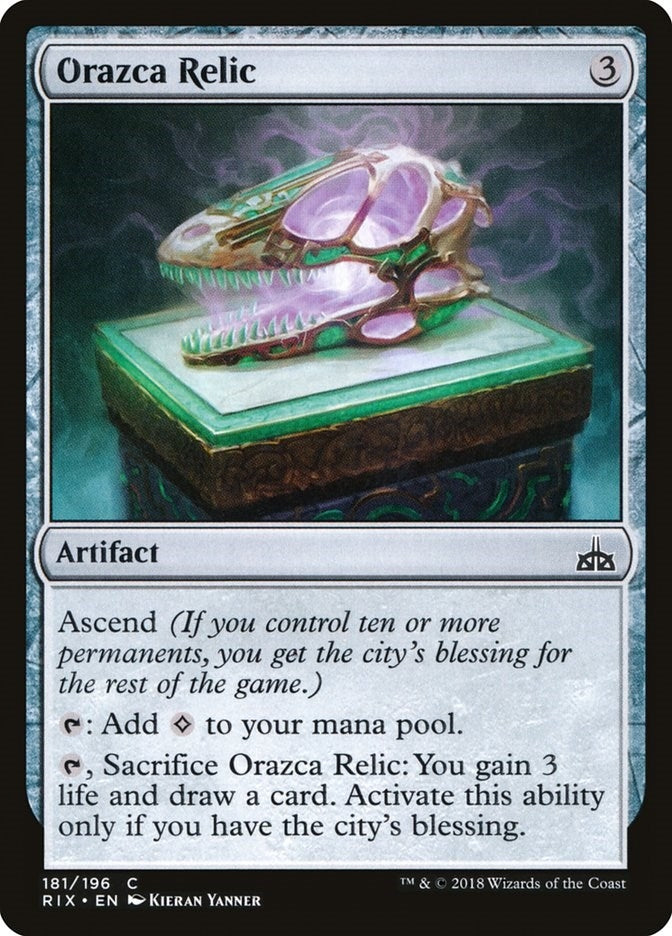 Image for Orazca Relic (Rivals of Ixalan) (181) - Magic: The Gathering