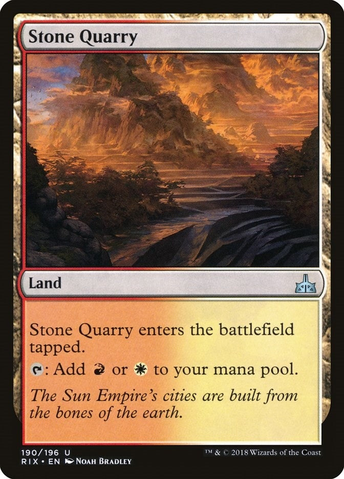 Image for Stone Quarry (Rivals of Ixalan) (190) - Magic: The Gathering