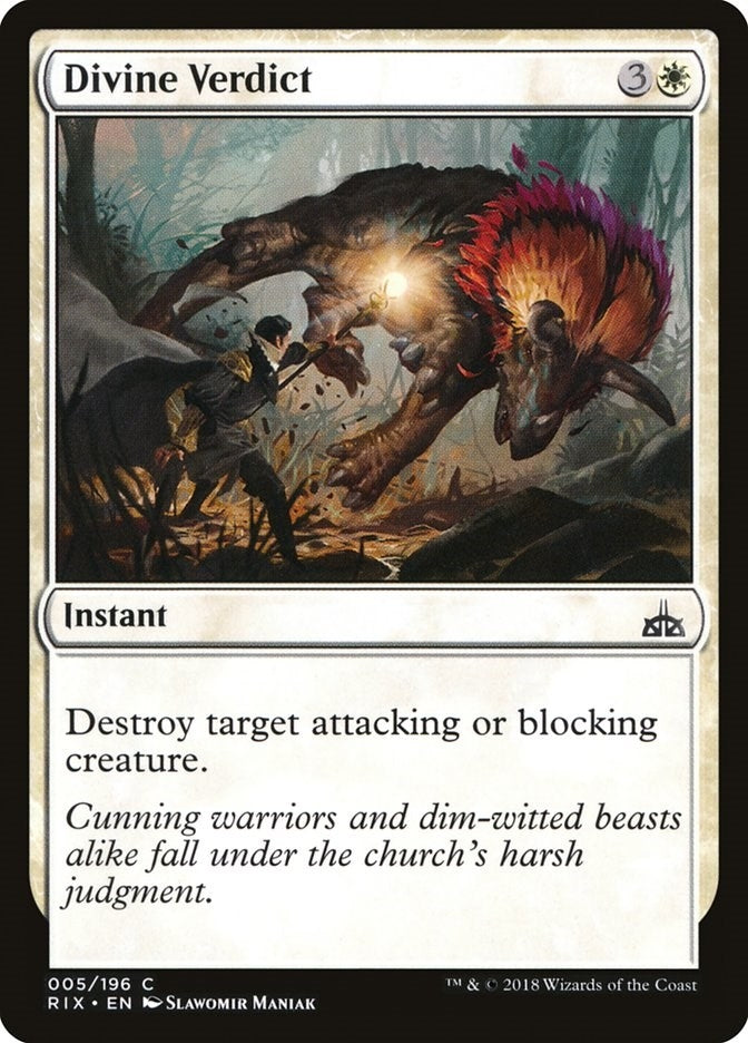 Image for Divine Verdict (Rivals of Ixalan) (5) - Magic: The Gathering