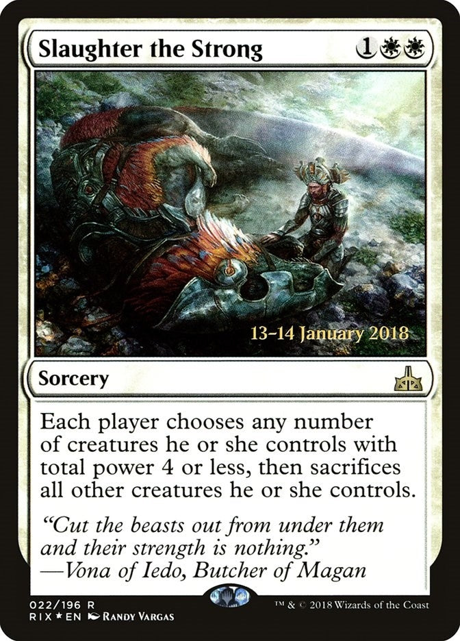 Image for Slaughter the Strong (Prerelease Cards) (22) - Magic: The Gathering